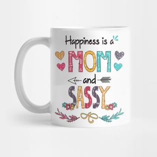 Happiness Is A Mom And Sassy Wildflower Happy Mother's Day Mug